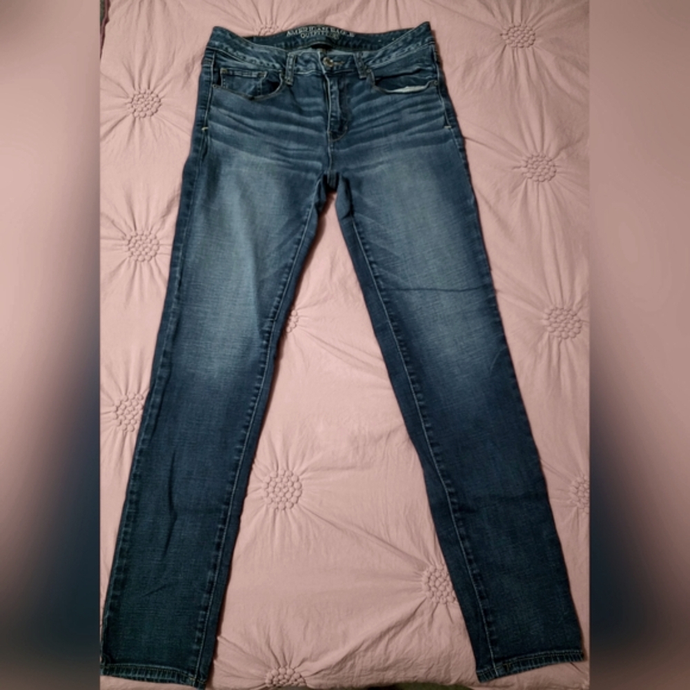 American Eagle Outfitters Blue Straight Leg Jeans Classic Style